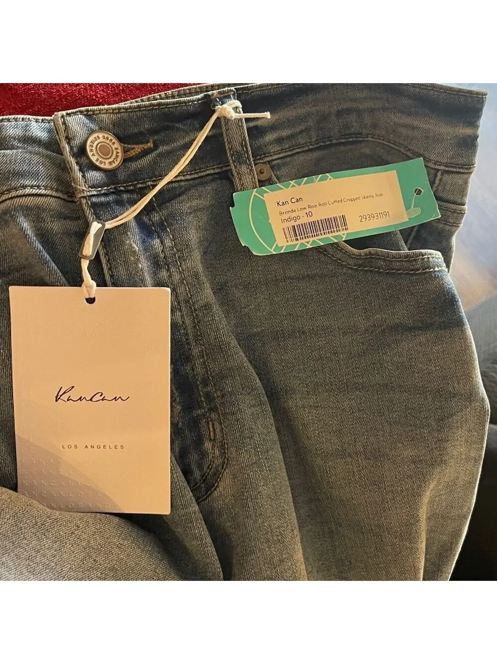 KanCan Brenda Women’s Roll Cuffed Cropped Skinny Jean Size: 10 NWT
